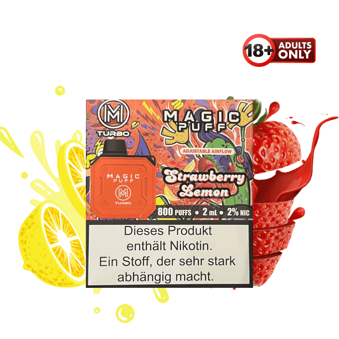 Magic Puff Turbo 800 Strawberry Lemon - EdenVape24